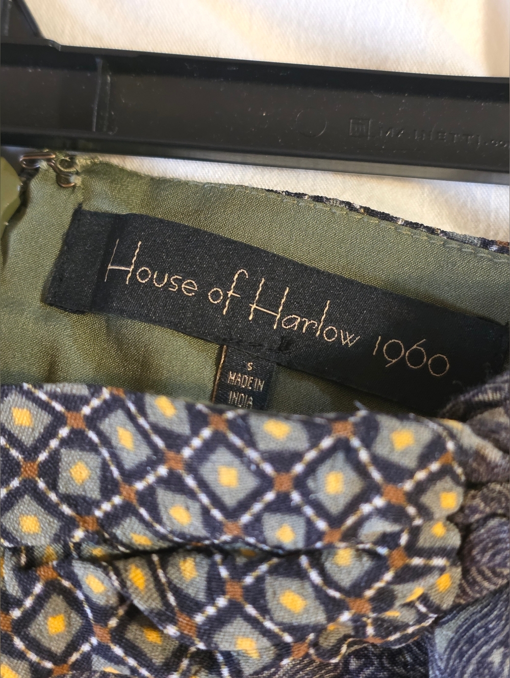 House of Harlow 1960 x Revolve Giorgia Skirt Geo Multi Sz Small Fringe Slit Boho - Picture 4 of 6